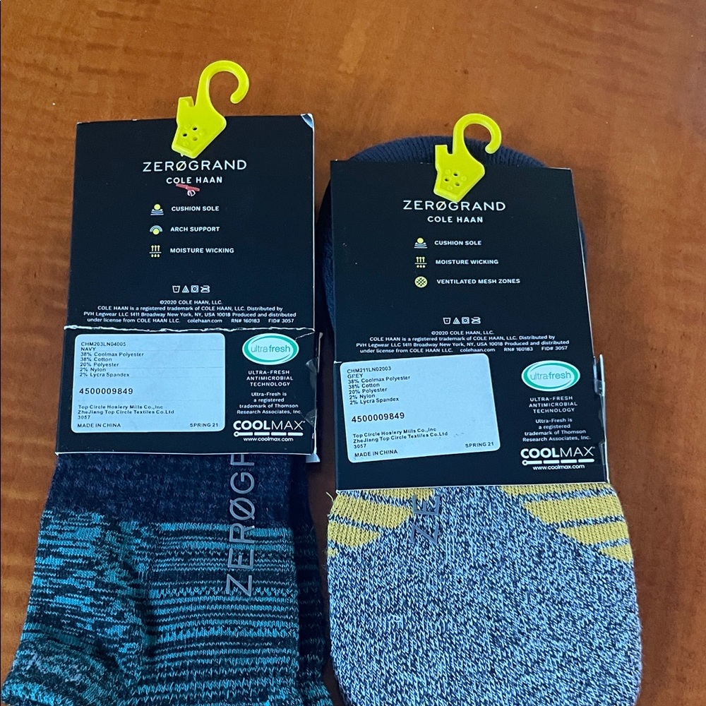 NWT Cole Haan Navy and Teal Casual Socks Set of 2 - Picture 4 of 5